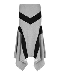 Jupe longue en molleton brossé - Melange Grey