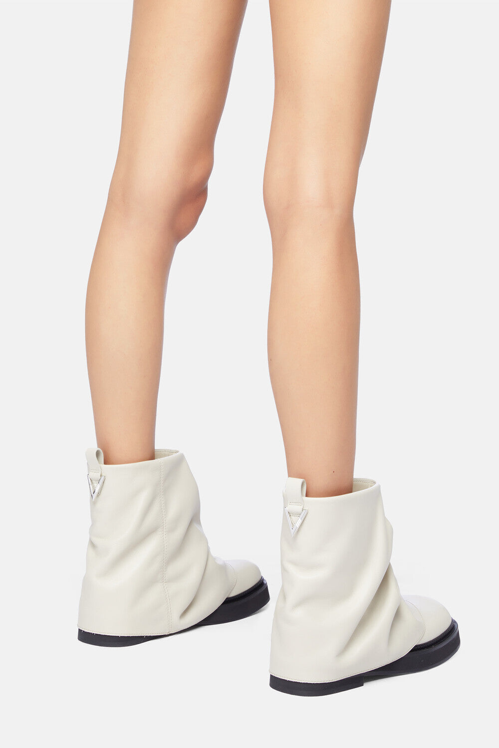 Bottes militaires Mini Robin 40 en cuir - White