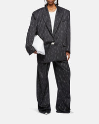 Pantalon long Gary en jacquard rayé - Black & White