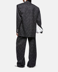 Pantalon long Gary en jacquard rayé - Black & White