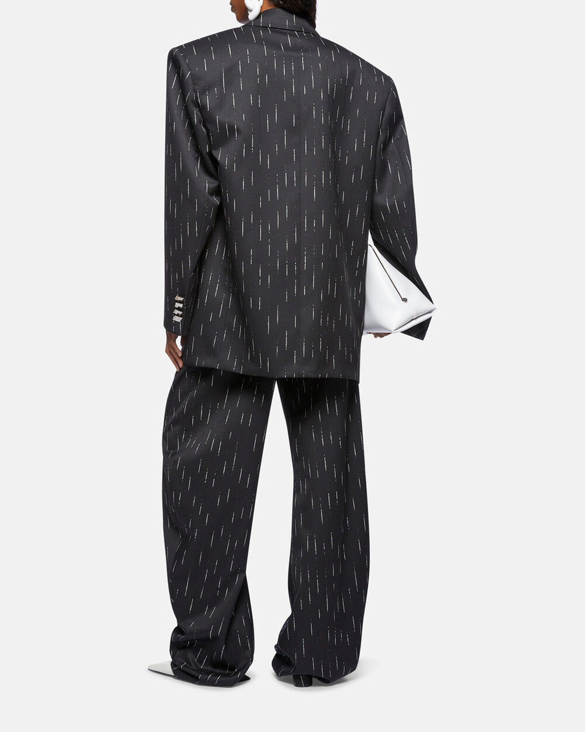 Pantalon long Gary en jacquard rayé - Black & White