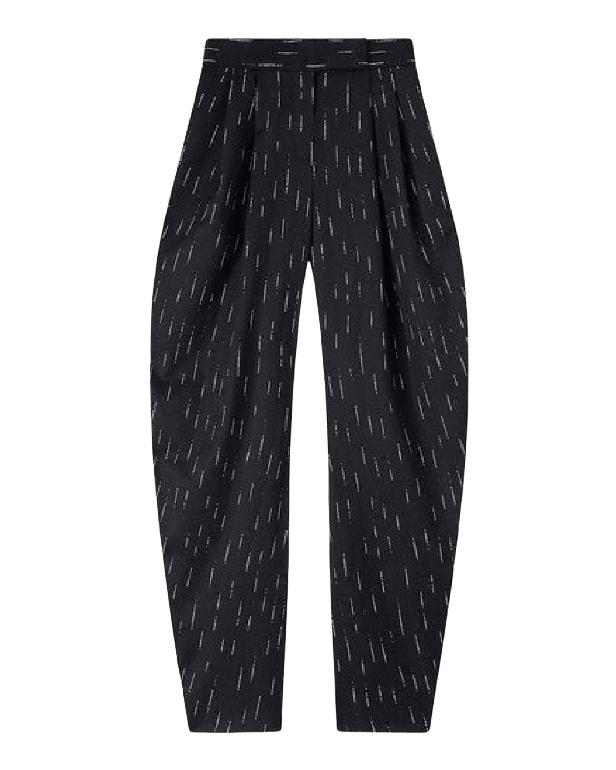 Pantalon long Gary en jacquard rayé - Black & White