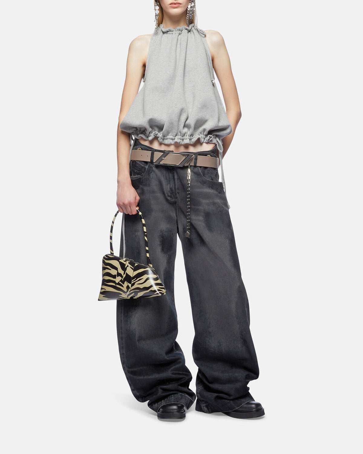 Pantalon long en denim - Black