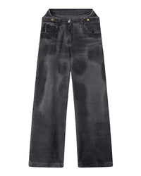 Pantalon long en denim - Black