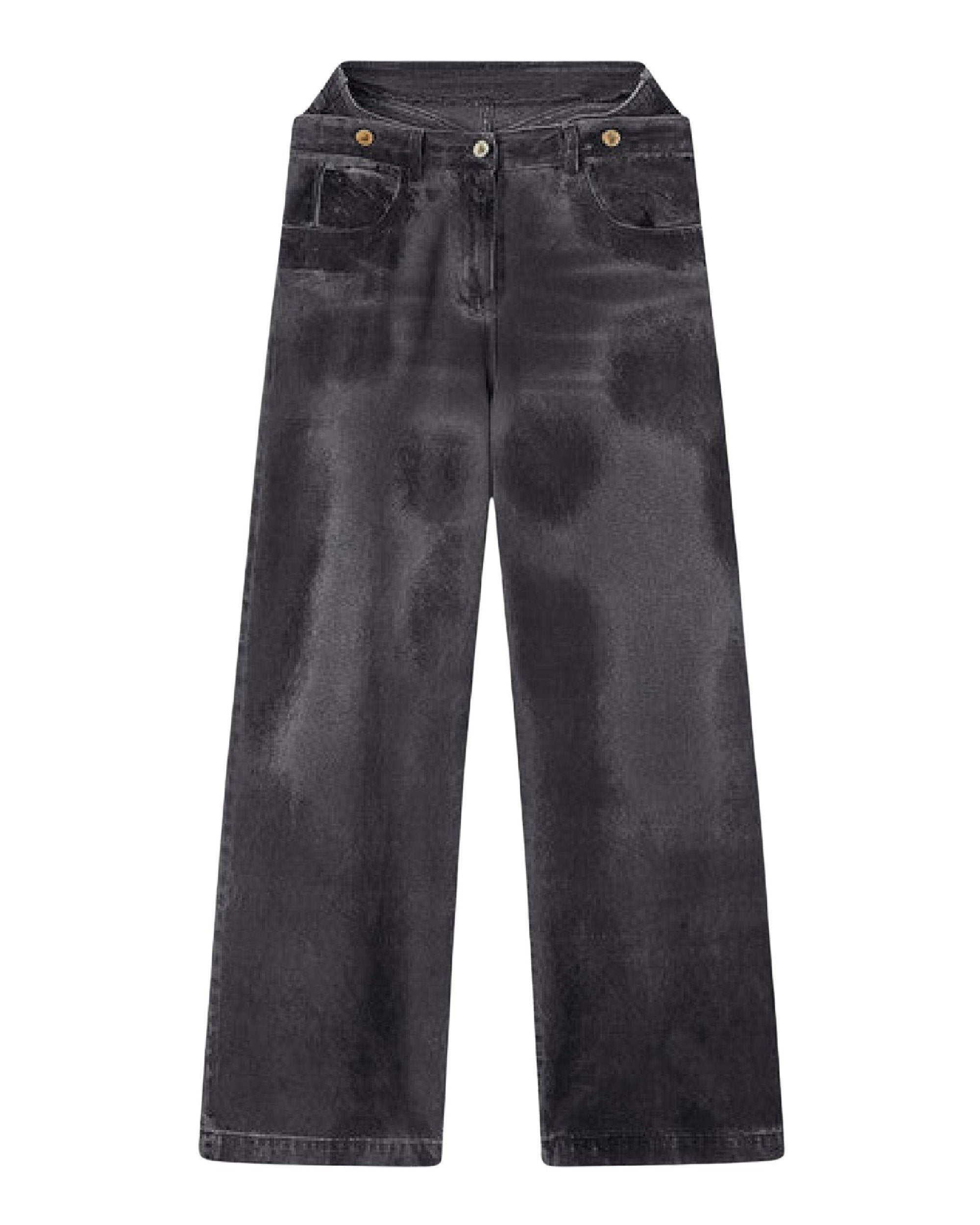 Pantalon long en denim - Black