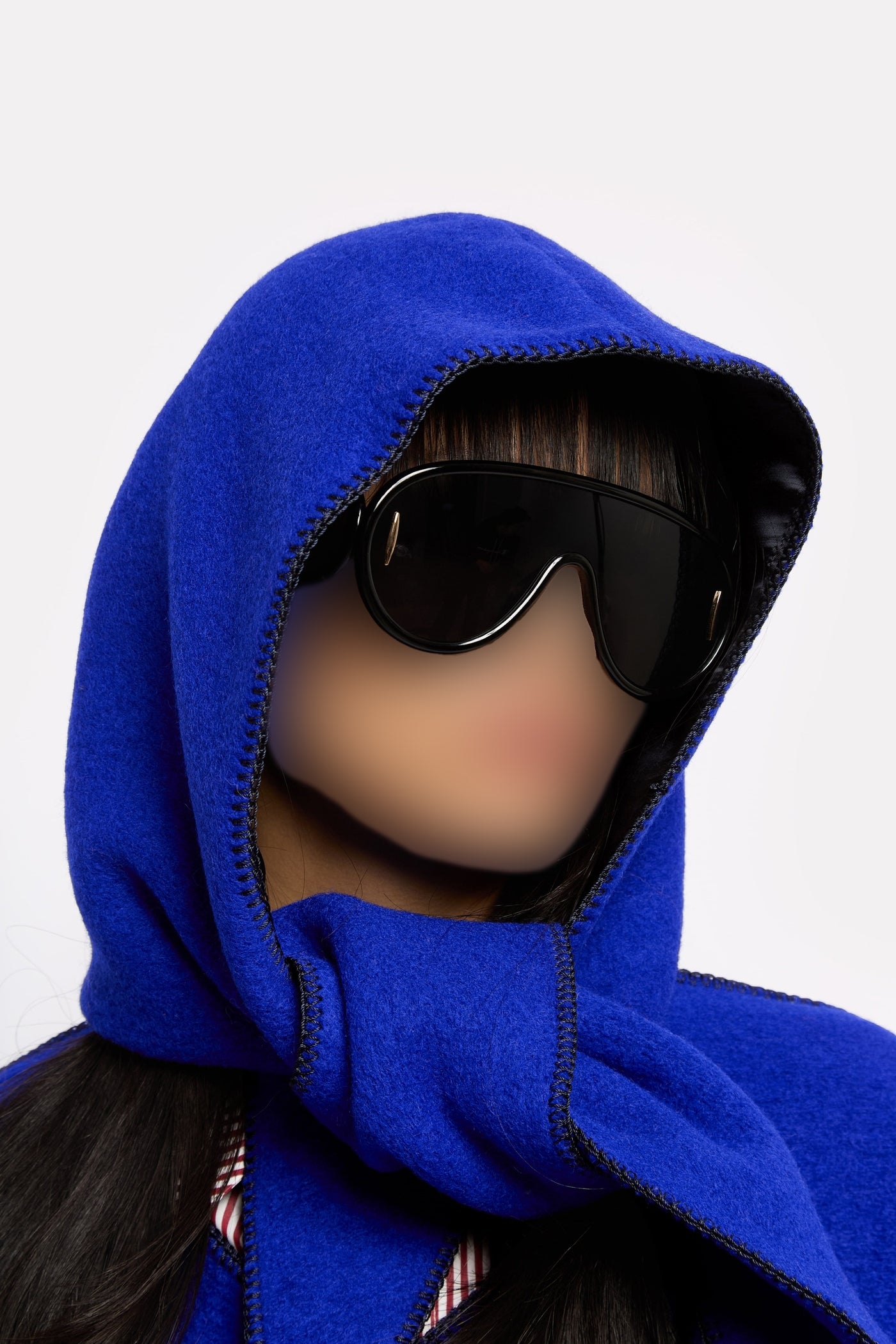 Capuche Albert en laine - Bleu