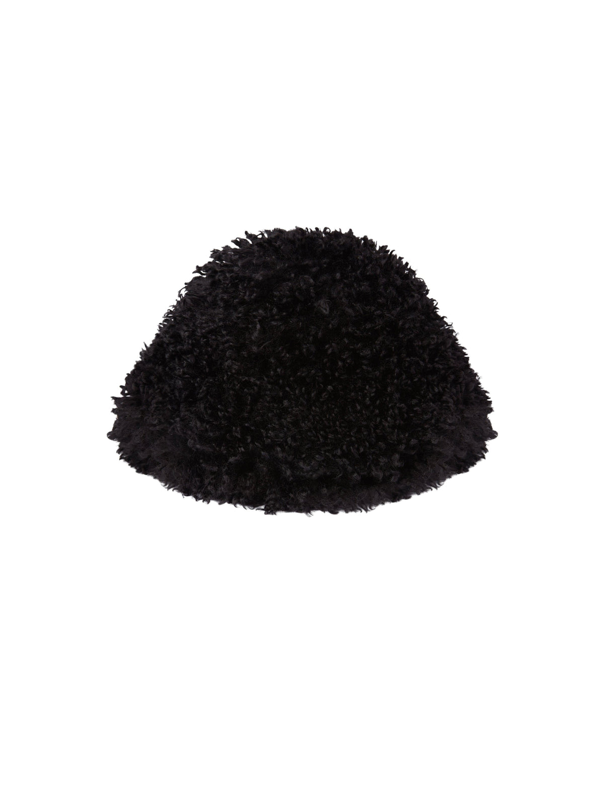 CHAPEAU SEAU EN FAUSSE FOURRURE - Noir