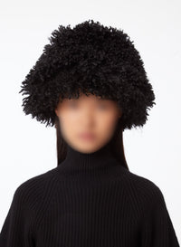 CHAPEAU SEAU EN FAUSSE FOURRURE