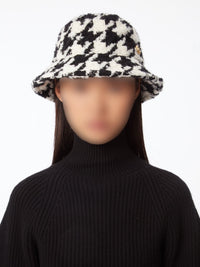 CHAPEAU SEAU PIED-DE-POULE - Noir