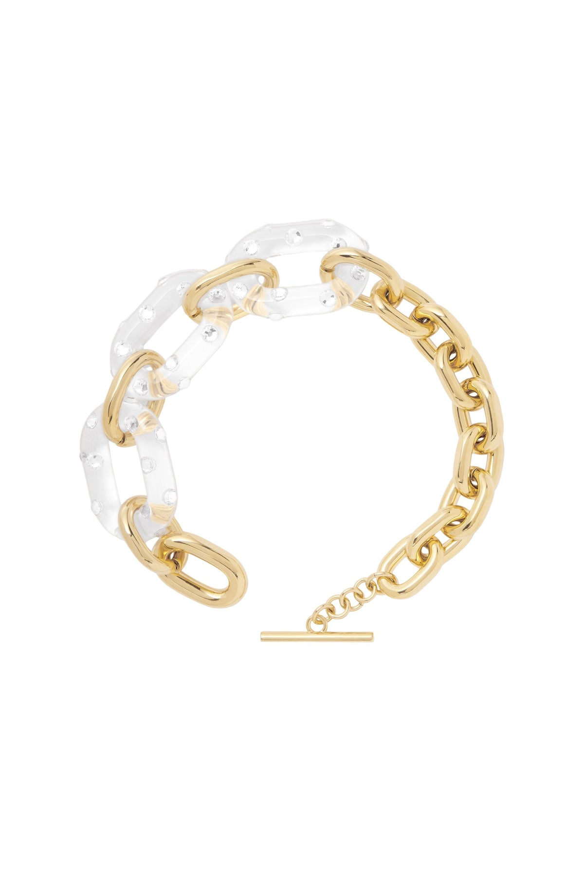 XL LINK CRYSTAL-EMBELLISHED TRANSPARENT NECKLACE