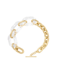 XL LINK CRYSTAL-EMBELLISHED TRANSPARENT NECKLACE