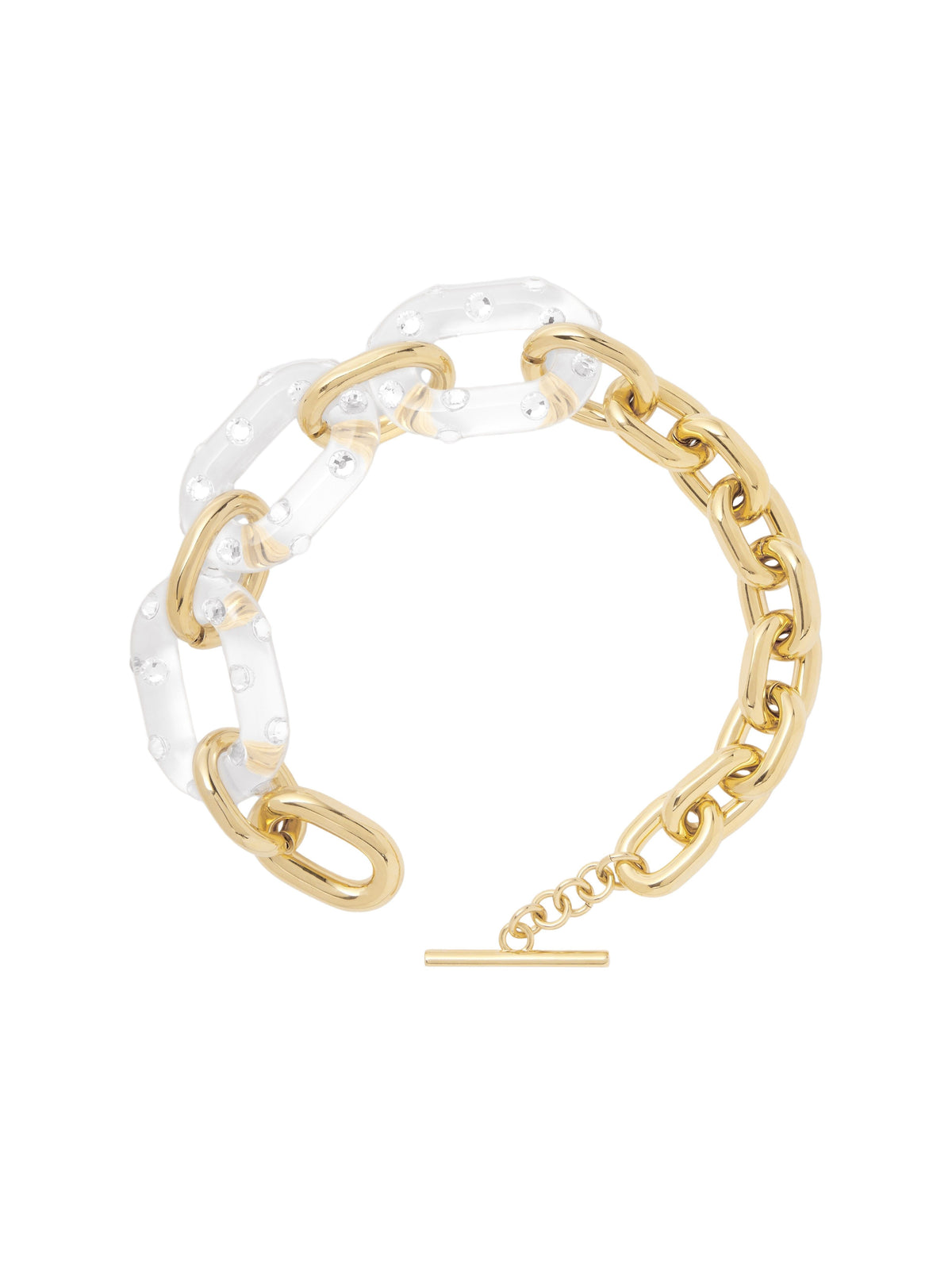 XL LINK CRYSTAL-EMBELLISHED TRANSPARENT NECKLACE
