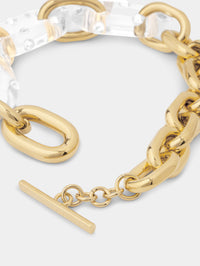 XL LINK CRYSTAL-EMBELLISHED TRANSPARENT NECKLACE