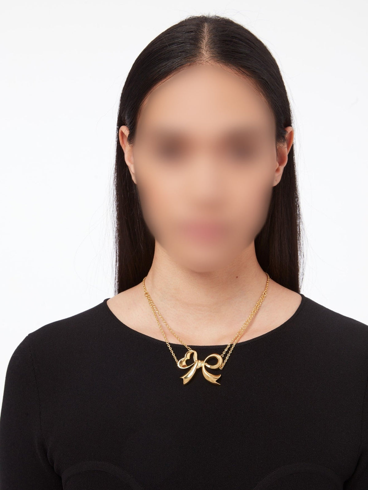 COLLIER DOUBLE NŒUD EN CHAÎNE - Or