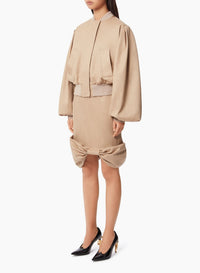 JUPE MIDI EN NŒUD NŒUD EN COTON PEPLUM