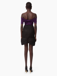 JUPE MIDI AVEC NŒUD EN DENTELLE