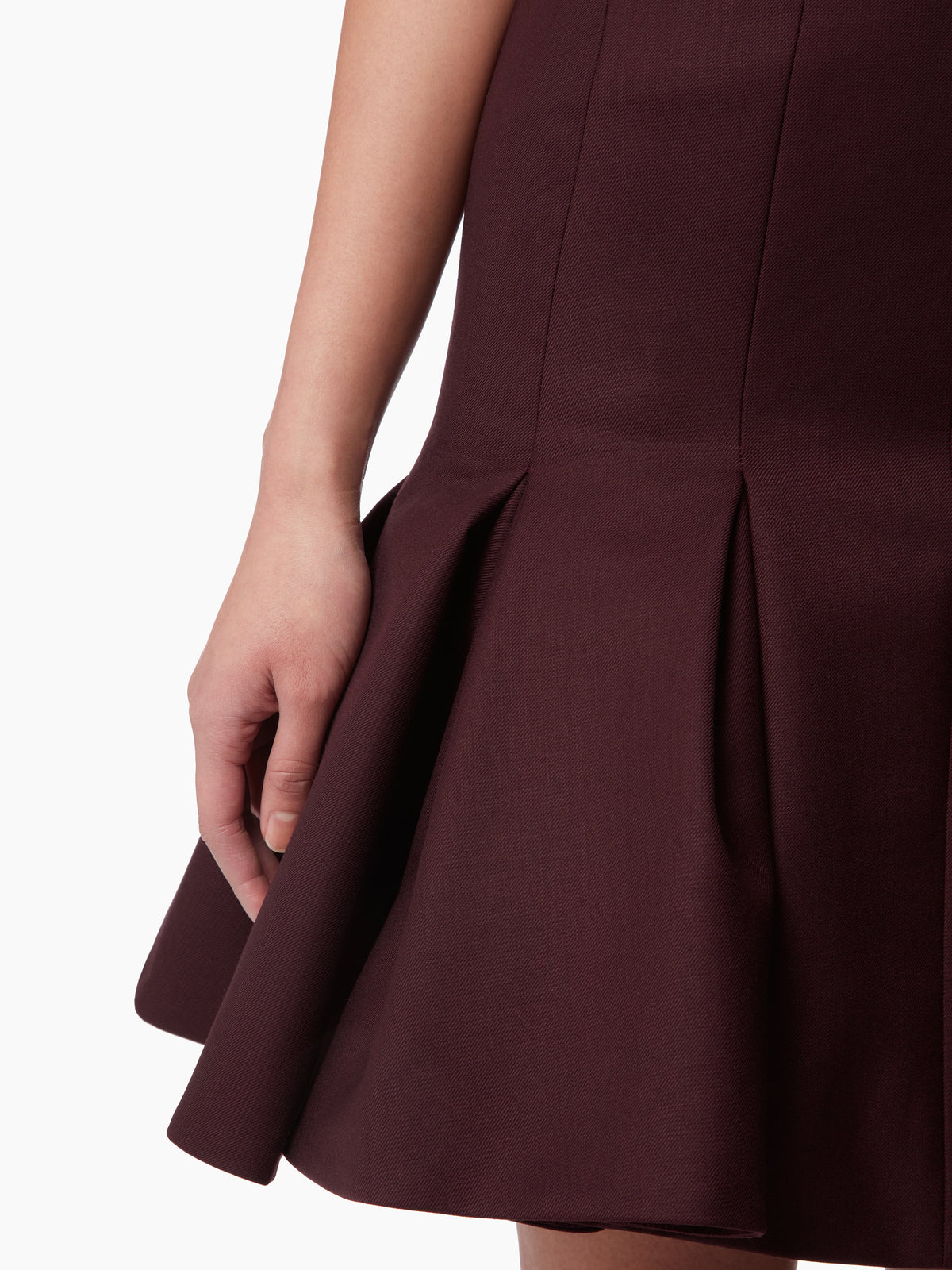 JUPE MIDI PEPLUM EN LAINE