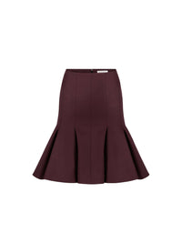JUPE MIDI PEPLUM EN LAINE