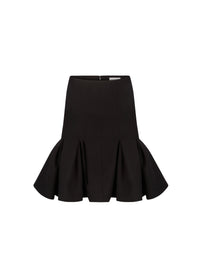 JUPE MIDI PEPLUM EN LAINE