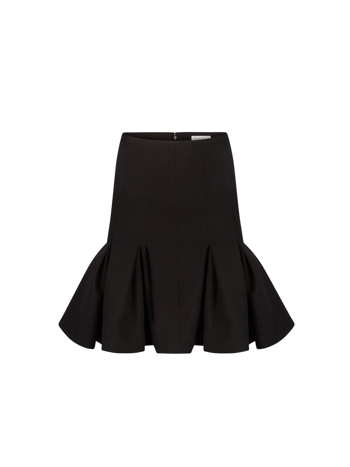 JUPE MIDI PEPLUM EN LAINE
