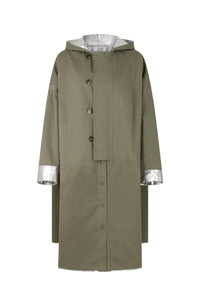 Parka longue réversible - Vert De Gris