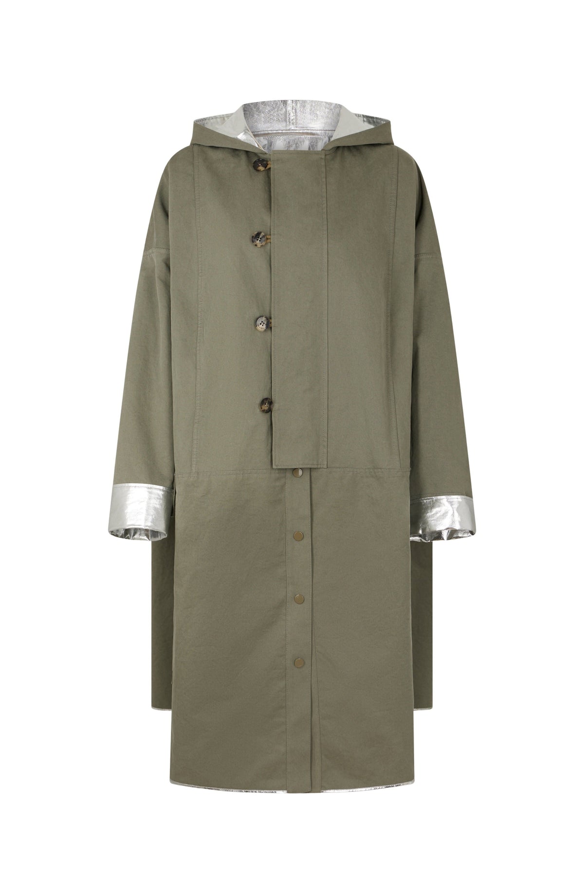 Parka longue réversible - Vert De Gris