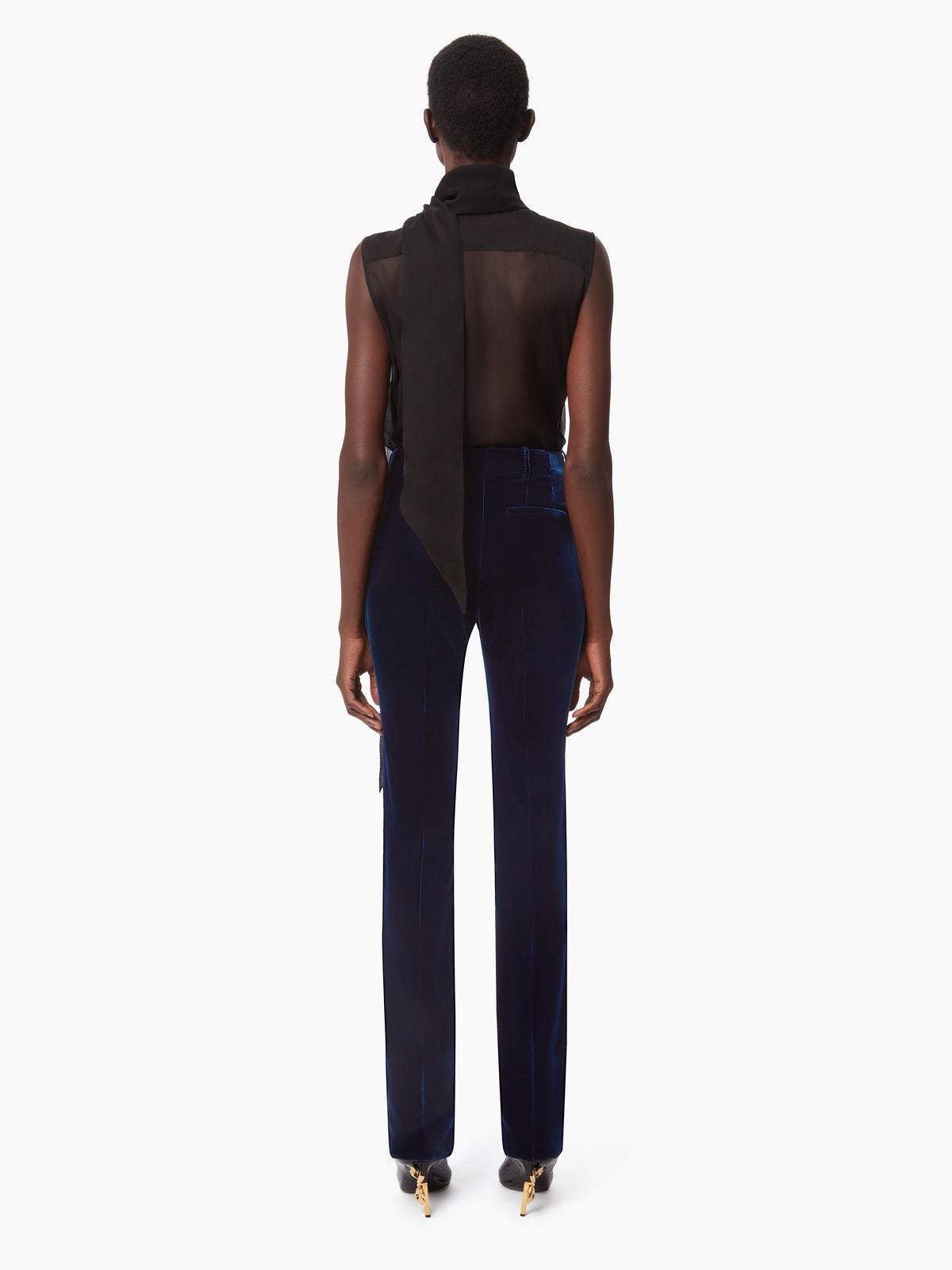 PANTALON DROIT EN VELOURS FLUIDE