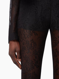 PANTALON ÉVASÉ EN DENTELLE CHANTILLY - Noir