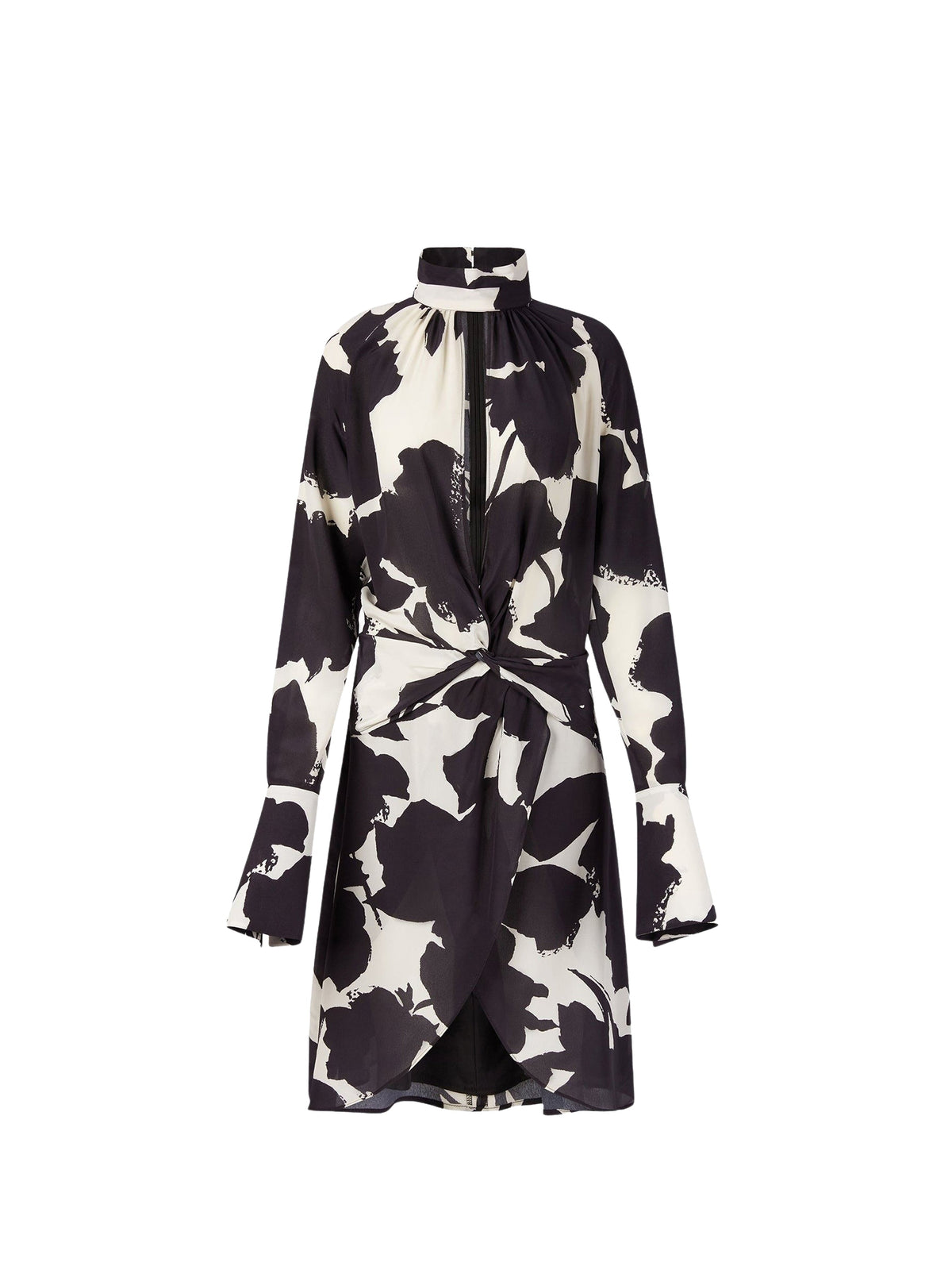 ROBE MIDI À COL MONTANT