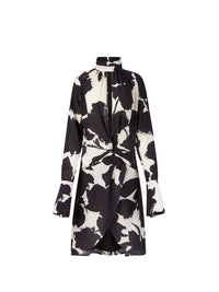 ROBE MIDI À COL MONTANT - Noir