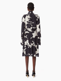 ROBE MIDI À COL MONTANT