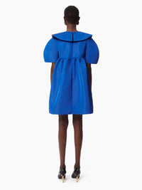 ROBE BABYDOLL EN TAFFETAS. - Bleu
