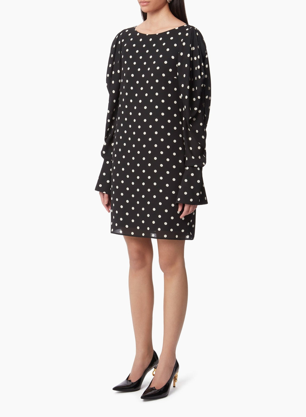 MINI-ROBE À MANCHES FRONCÉES