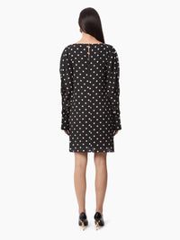 MINI-ROBE À MANCHES FRONCÉES