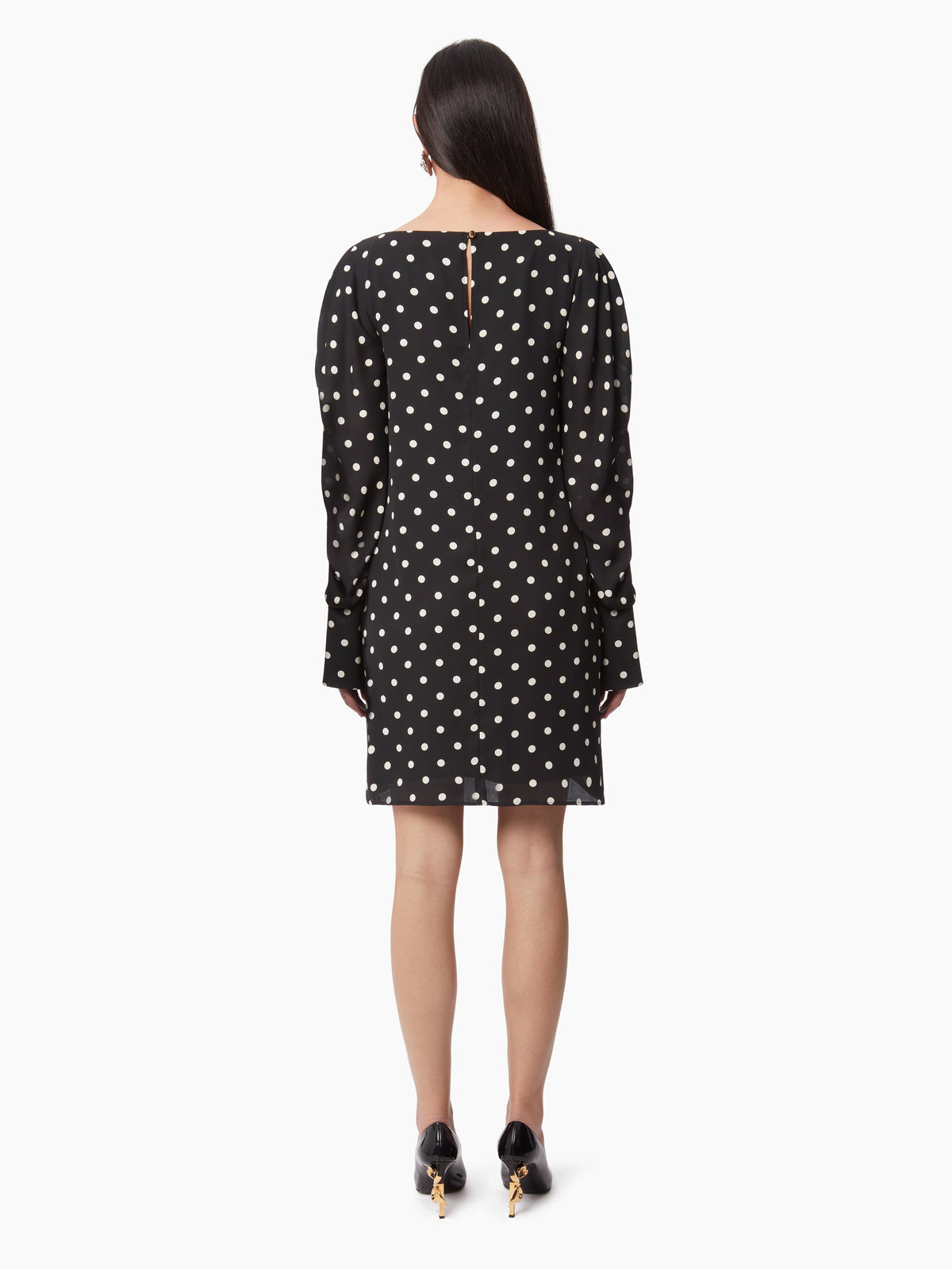 MINI-ROBE À MANCHES FRONCÉES