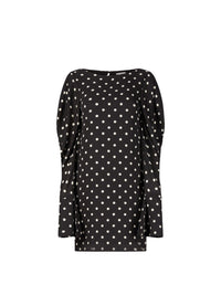 MINI-ROBE À MANCHES FRONCÉES