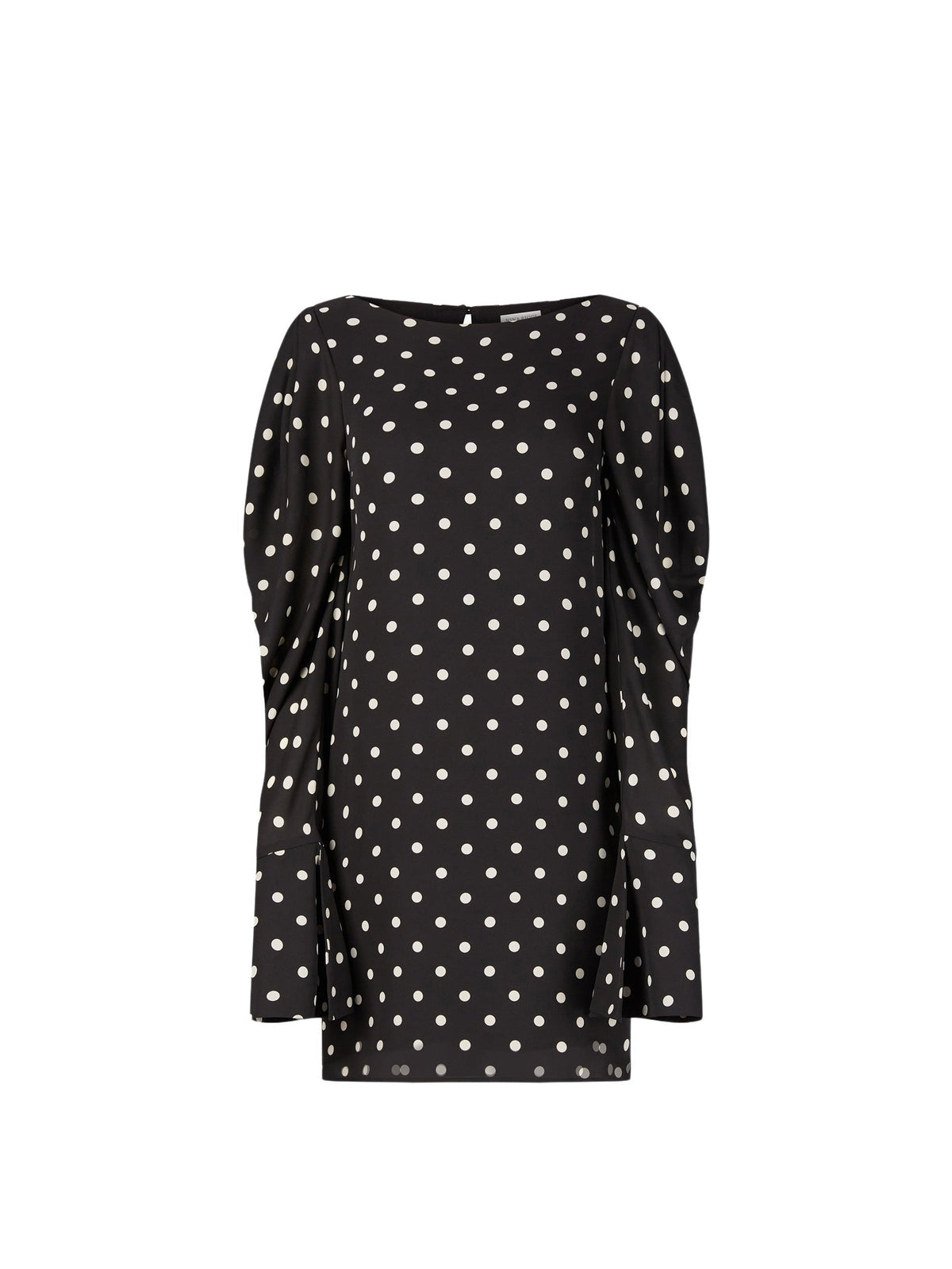 MINI-ROBE À MANCHES FRONCÉES - Noir