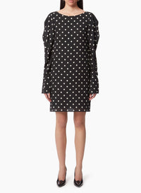 MINI-ROBE À MANCHES FRONCÉES