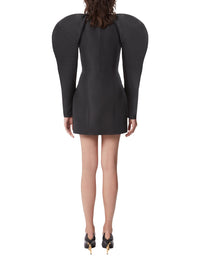 Robe manches longues cocoon - Noir