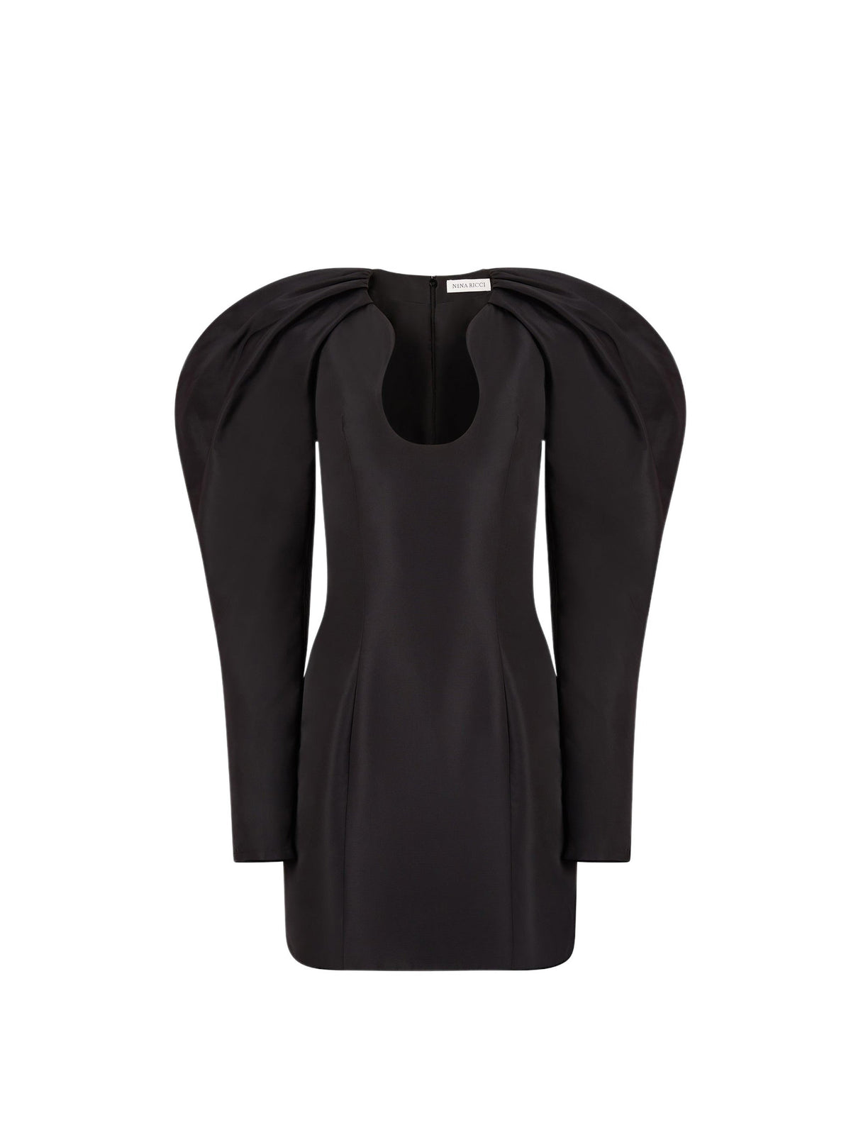 MINI-ROBE À MANCHES LONGUES EN COCON - Noir
