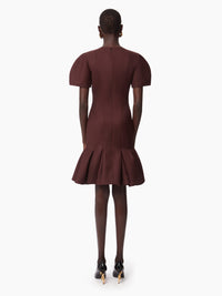ROBE PEPLUM EN LAINE