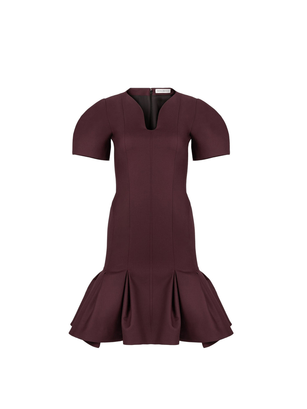 ROBE PEPLUM EN LAINE