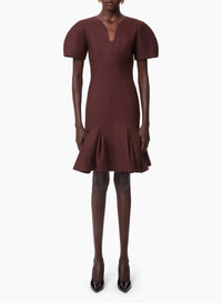 ROBE PEPLUM EN LAINE