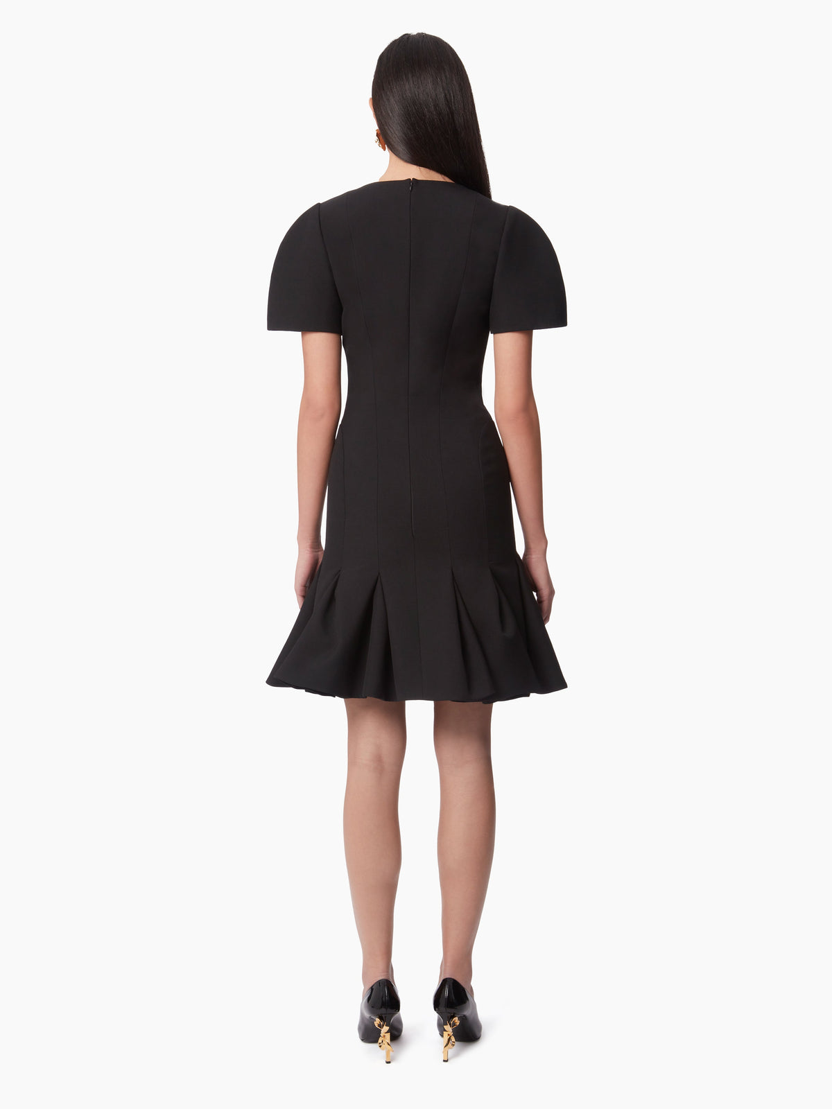 ROBE PEPLUM EN LAINE