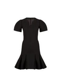 ROBE PEPLUM EN LAINE