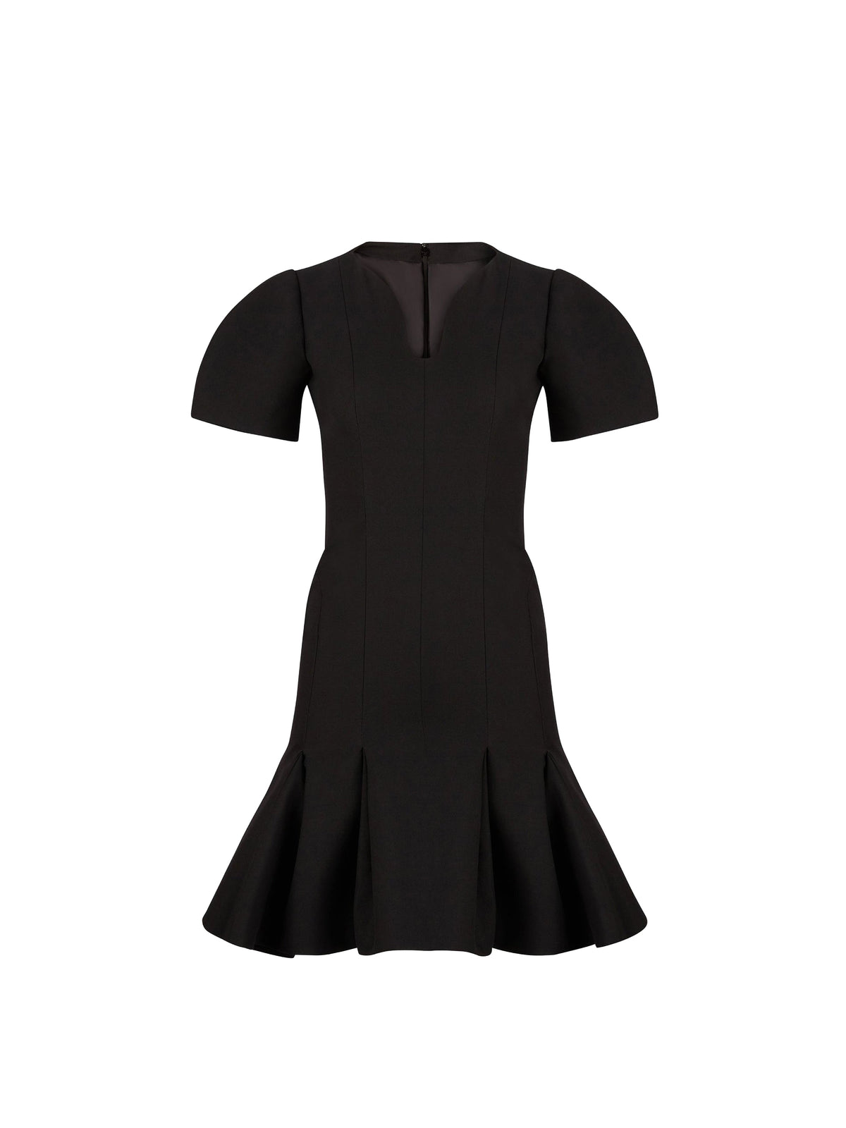 ROBE PEPLUM EN LAINE