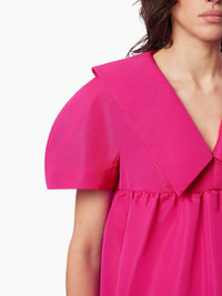 TOP BABYDOLL EN TAFFETAS. - Rose