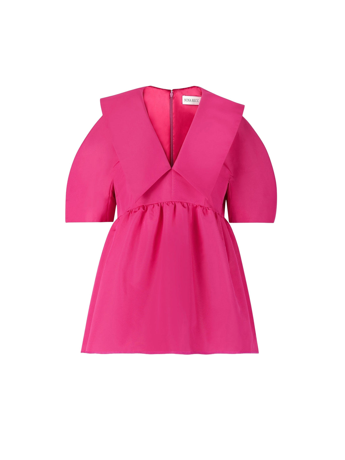 TOP BABYDOLL EN TAFFETAS. - Rose