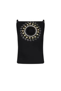 Débardeur à décolleté rond en laine - Black