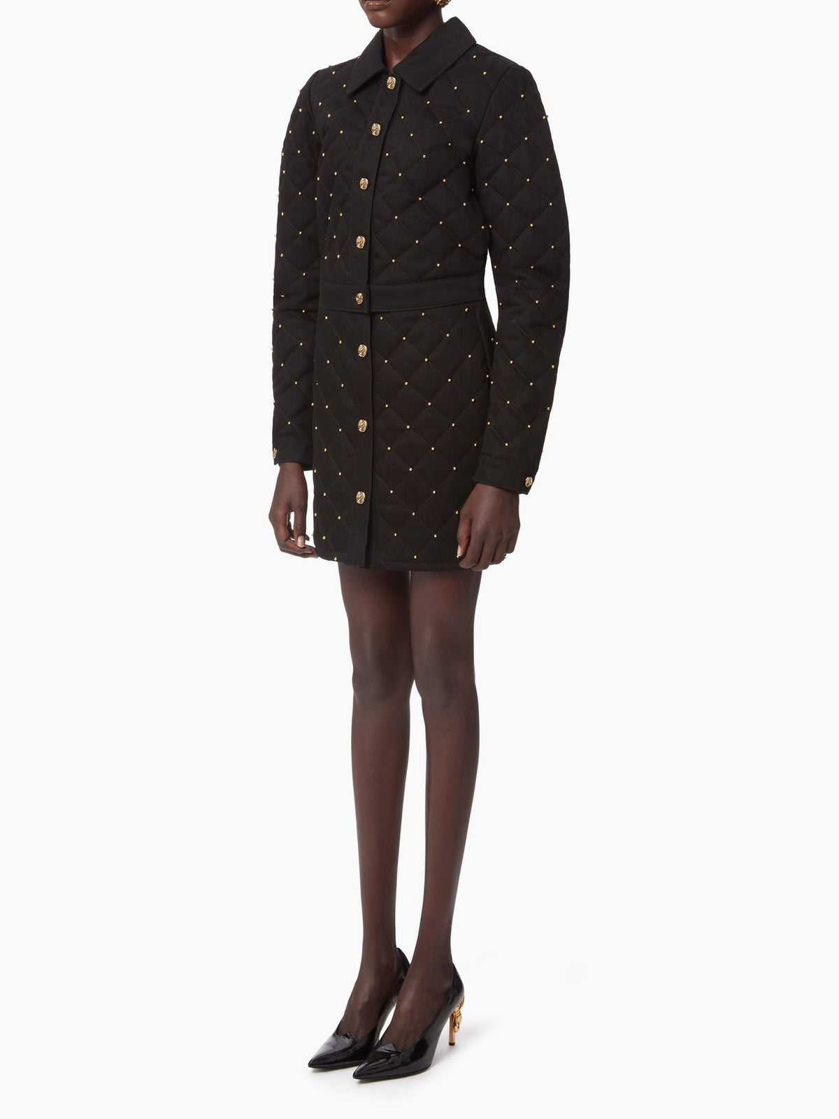 VESTE EN JEAN MATELASSÉ - Noir